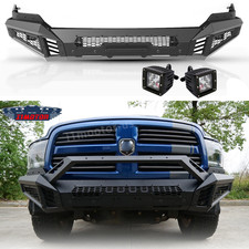 Heavy Duty Steel Front Bumper For 2013-2018 Dodge Ram 1500 Pickup Wled Lights Heavy Duty Steel Front Bumper For 2013-2018 Dodge Ram 1500 Pickup Wled Lights