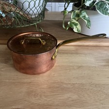 Vintage Waldow, Brooklyn New York Copper Brass Saute Pan
