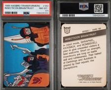 1985 HASBRO TRANSFORMERS #182 INSECTICON BRAINTRUST PSA 8.5 Graded Card