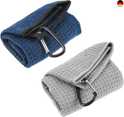 Giantree Golf Handtuch Zum Reinigen, 2 Stück dreifach gefaltetes Golf-Handtuch, 