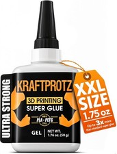 3D Printer Super Glue Thin for PLA, ABS, PETG, TPU Nylon 1.76 oz XXL Ca...