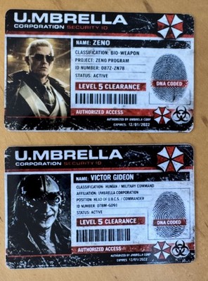 2 Piece ID Set Resident Evil Requiem - VICTOR GIDEON & ZENO
