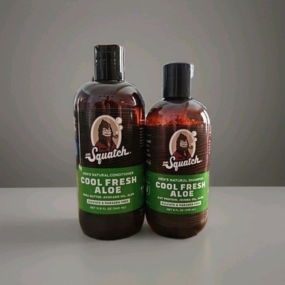 Dr. Squatch Cool Fresh Aloe Men's Hair Care Set - Shampoo 8oz & Conditioner 11oz