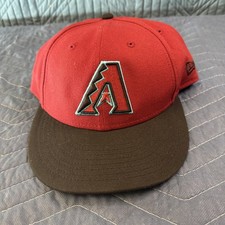 Arizona Diamondbacks New Era 59FIFTY On Field Fitted Hat Cap 7 7/8 Red Black