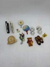 Lot 12 Vintage Refrigerator Magnet Lot – Retro Kitchen Decor Mini Picture Frames