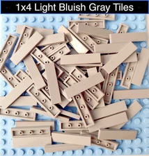 Lego 1x4 Light Bluish Gray Tile Smooth Tile Tiles X20 NEW