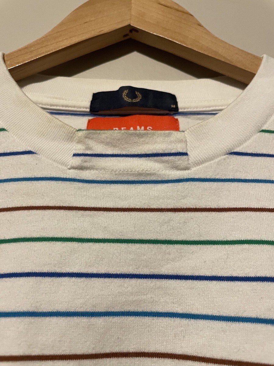 Fred Perry x Beams Japan Striped Oversized Laurel Embroidered