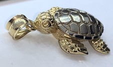14k Yellow Gold Open-Backed Turtle Pendant