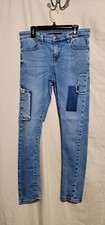 Harper Women's Jeans - Stretch Patchwork High-rise Skinny - Sz 7 28L