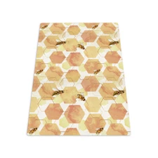Carpet protector chair mat Pad under Office Desk Honeycomb Bees 120x90
