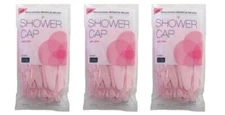 BL Siris Shower Cap Large Terry Lined Vinyl (Assorted Colors) X 3 Count