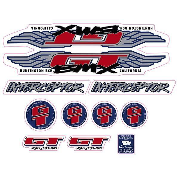 1993 GT BMX - Interceptor - for yellow frame - decal set | eBay
