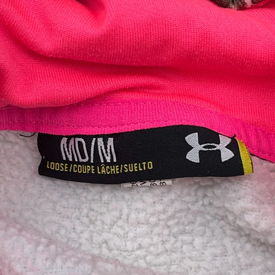 Sudadera con Capucha Under Armour Mujer Mediana Camuflada Realtree Rosa Logo Sudadera Cold Gear Foto 4 de 4