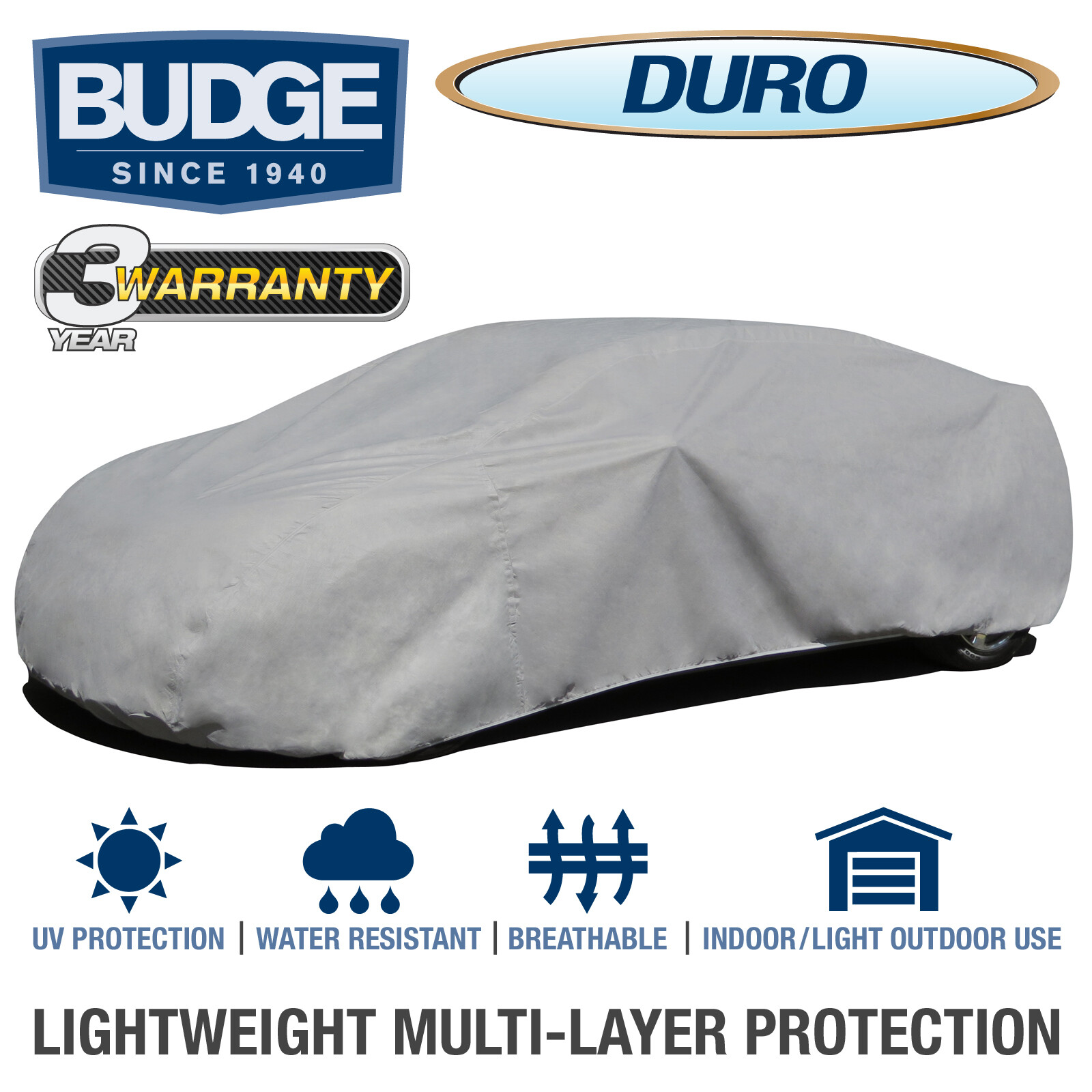Budge Duro Car Cover Fits Mercury Cougar 1973 | UV Protect | Breathable
