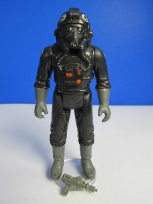 ORIGINAL Vintage KOMPLETTE Star Wars TIE FIGHTER PILOT ACTIONFIGUR Kenner HK 82