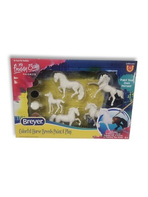 New Sealed Breyer Colorful Horse Breeds - Paint & Play Set
