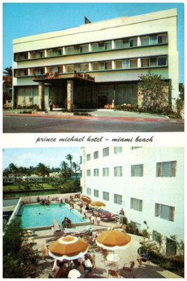 Vintage Postcard 1950s Prince Michael Hotel, Colliins Ave., Florida (FL)