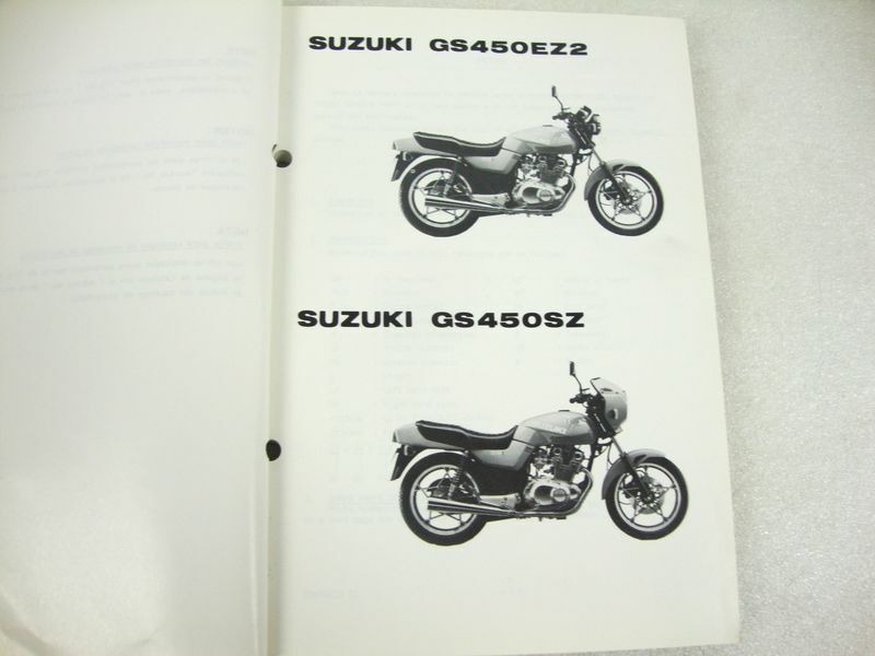 SPARE PARTS CATALOG SUZUKI GS 450 EZ2 SZ PARTS CATALOG | eBay UK