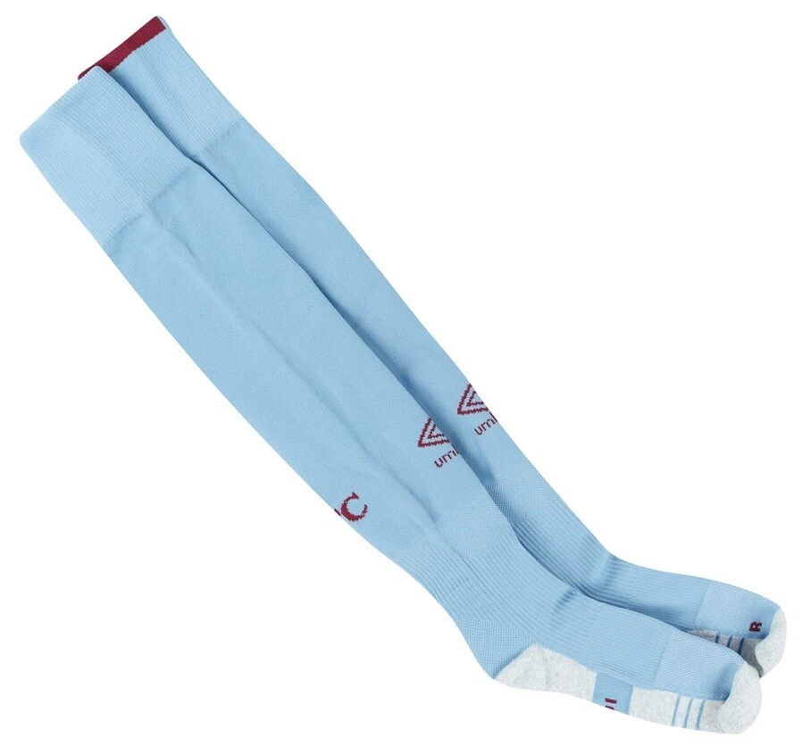 CALCETINES GRANDES UMBRO 2019-20 BURNLEY CLARET AZUL 10-13 NUEVOS EN PAQUETE Foto 2 de 3