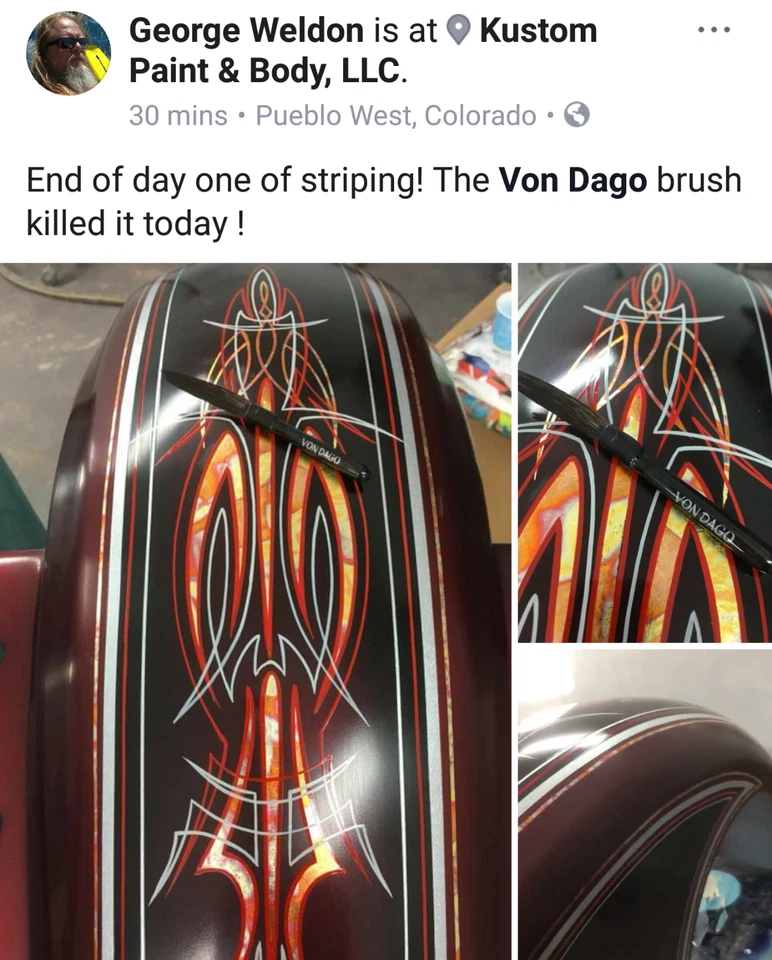 PRO'S KNOW - Juego de 6 cepillos premium a rayas - por miembro del Salón de la Fama DE DAGO Foto 2 de 4