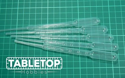 TABLETOP HOBBIES Airbrush Paint Pipettes Droppers For Hobby Models Wargames Choose Quantity