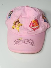 Disney Princess Girls Baseball Cap Hat Pink Cinderella Aurora Bell Snow White