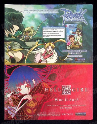 Ragnarok the Animation + Hell Girl Funimation Print Magazine Ad Anime Poster