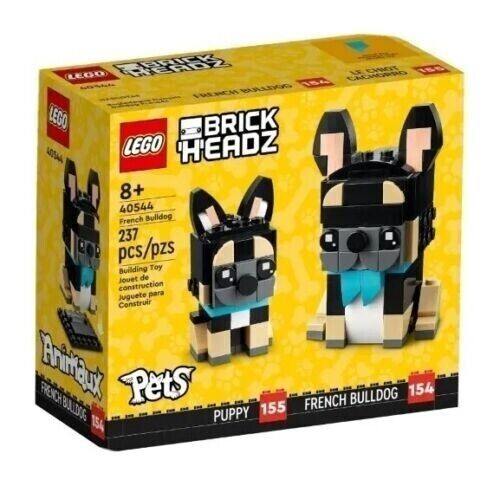 40544 FRENCH BULLDOG pets brick headz lego legos set brickheadz