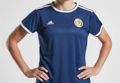 WOMEN'S SCOTLAND 2019/20 HOME (USA 12-14, UK 16-18) SHORT SLEEVE BLUE ADIDAS NWT