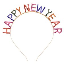 Christmas Headbands for Women Rhinestone HAPPY NEW YEAR Hairband Xmas Tree ME...