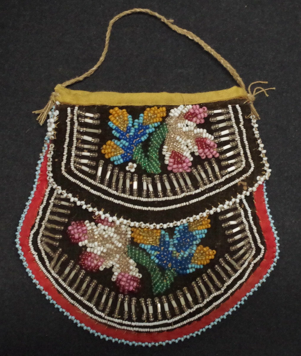 Antique Beaded Belt Bag Woodlands A