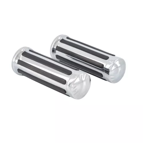 7/8 Zoll (22 mm) Chrom Custom Motorrad/ Cruiser/ Bobber Griffe (Paar): M014245