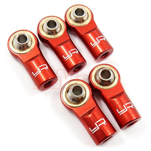 Yeah Racing Aluminum M3 Rod Ends (5pcs) Red, RC Upgrade Hopup Parts