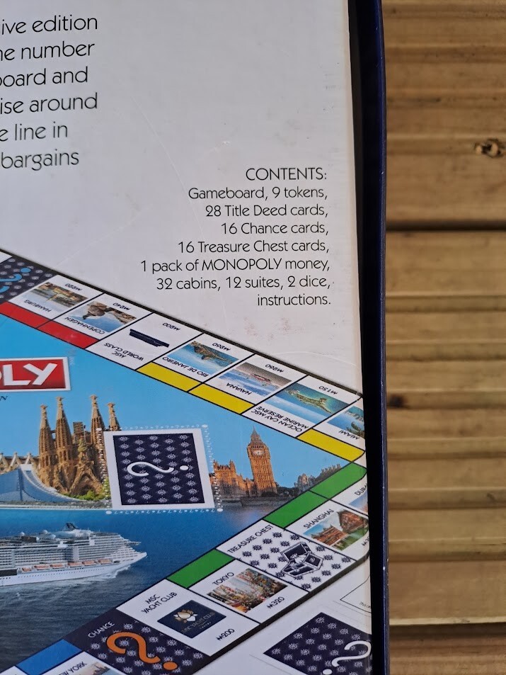 MONOPOLY MSC BELLISSIMA CRUISE SHIP SPECIAL EDITION CRUISES 2019