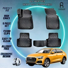Custom Floor Mats Fits Audi Q8 2018-2025 TPE Rubber All Weather Protect Liners