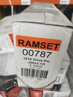 Ramset 1516 Drive Pin, 0.145'' Dia X 2-1/2'' Length Shank, 0.3'' Head (CASE OF 150)