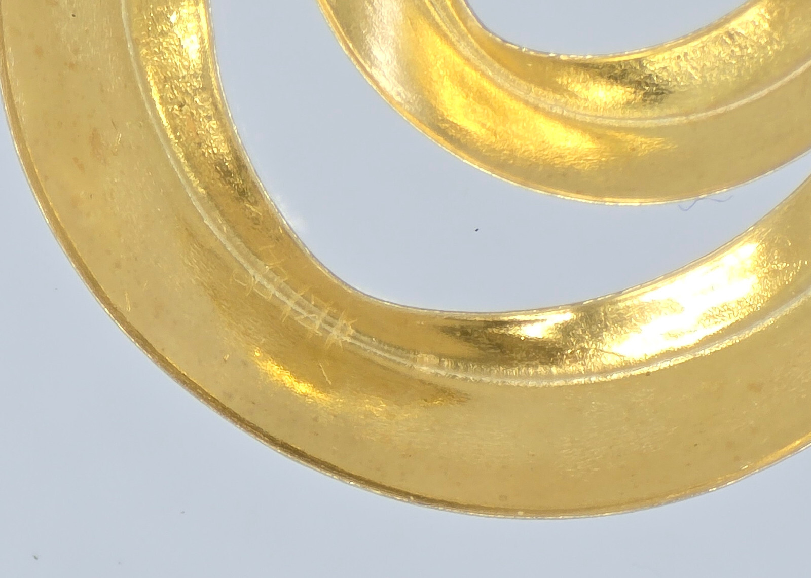 SOLID 14K GOLD DOUBLE HOOP EARRING JACKETS ~ 1" /… - image 19