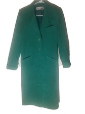 Vintage Adolph Schuman for Lilli Ann Green Suede UltraSuede Trench Coat ILGWU