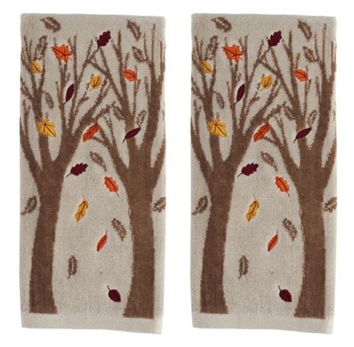 Celebrate Fall Together Trees Jacquard Plush Bath Hand Towel 16 in. x 25 in. - Picture 8 of 9