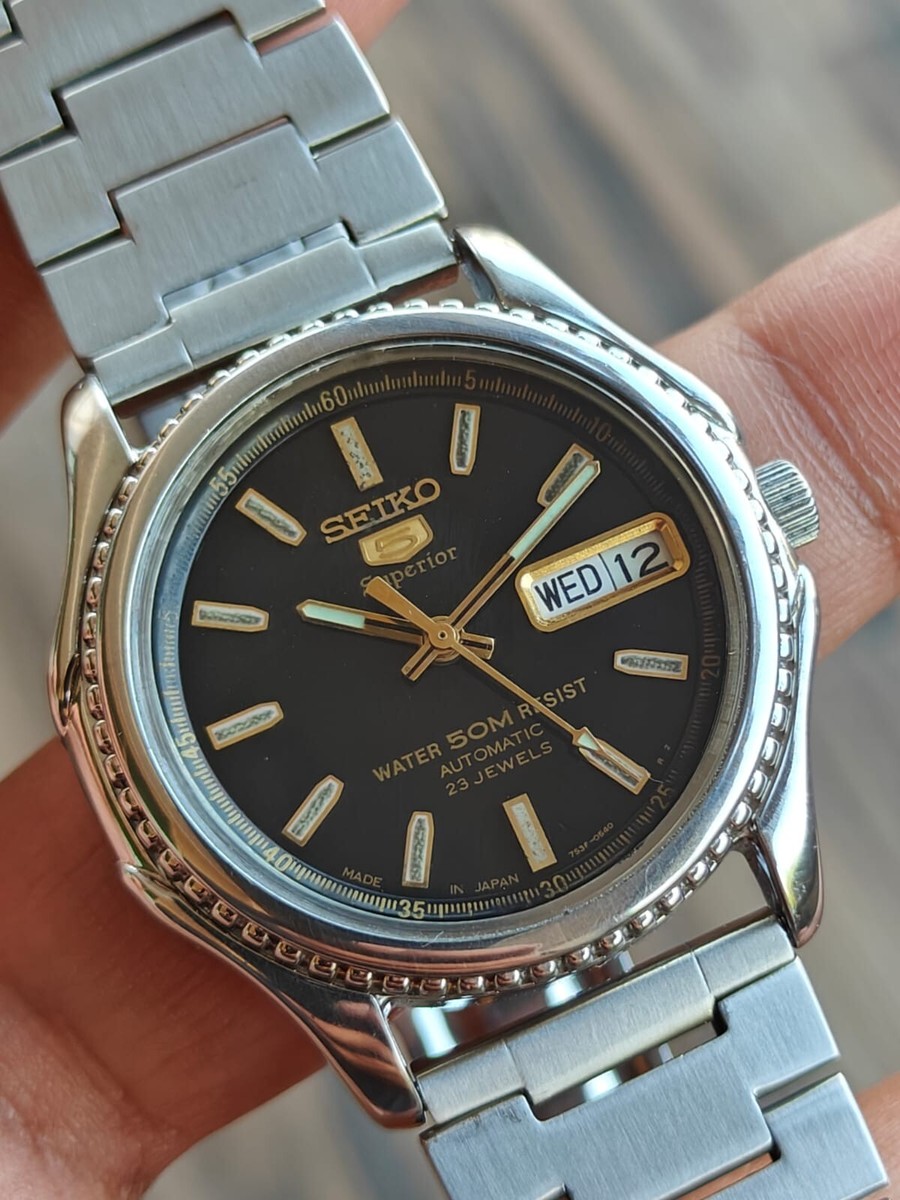 Vintage Seiko 5 Superior 7S36 0090 Japan 50M WR 23J Automatic