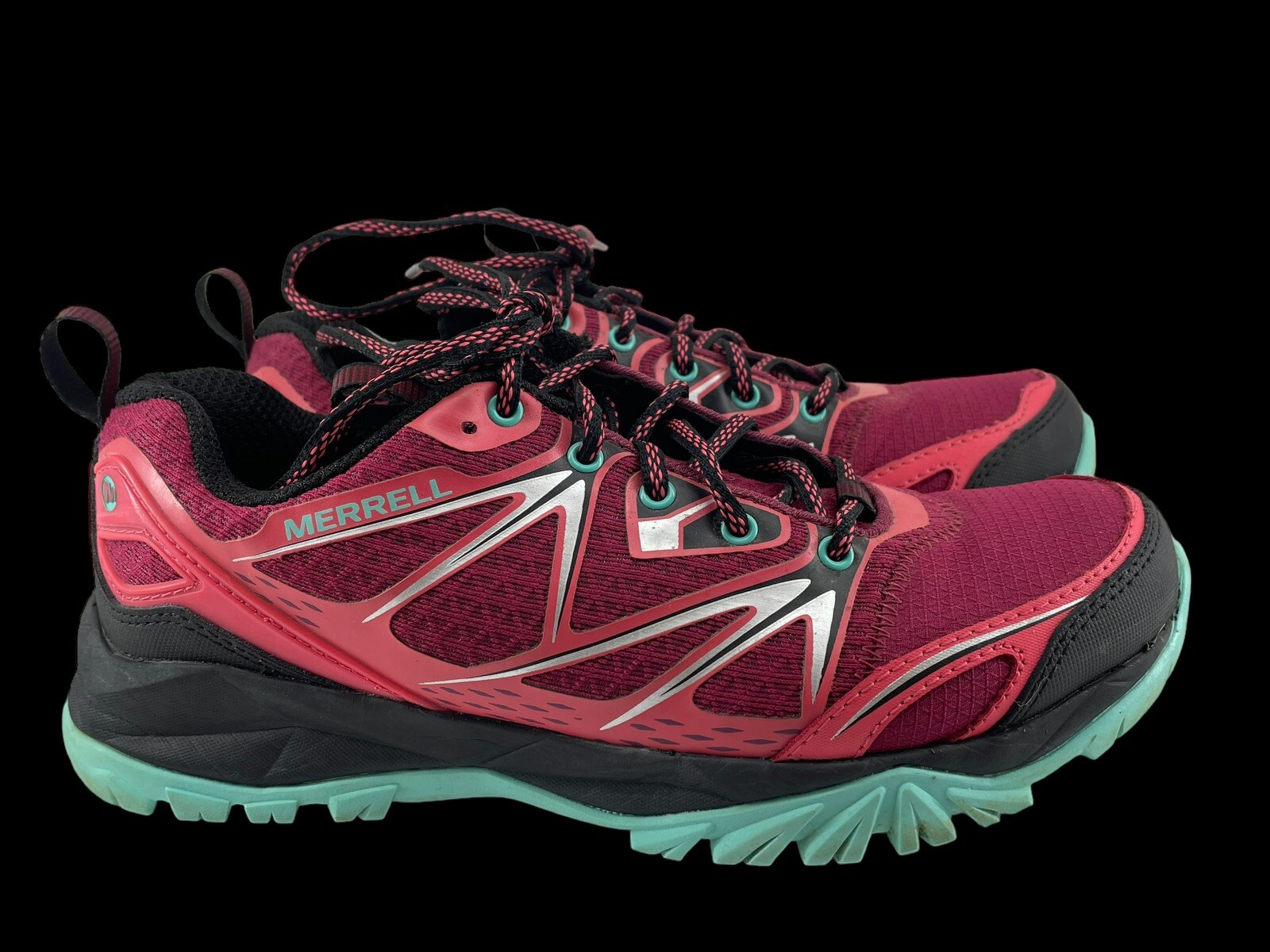 Scarpe da trekking da trekking rosso brillante Merrell Capra Bolt taglia 7 J35482