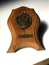 Antique Vintage Souvenir Earthenware Wooden Hand Carved Decor Rare length 4" Old