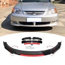 Front Bumper Lip Spoiler Red Lip For Honda Civic Sedan Coupe 2002 2003 2004 2005