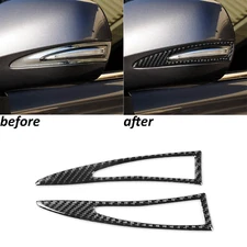 Real Carbon Fibe Side Rearview Mirror Panel Trim For Lexus RX350 RX450h 2010-15