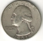 USA - 1951D - Washington ¼ $ - Silver Eagle - #16314RG
