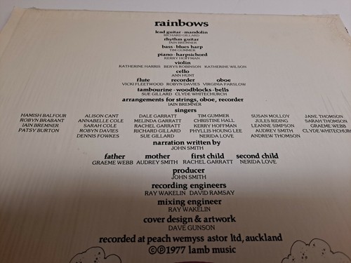 "Rainbows" Self Titled 1977 LP (Lamb Music LMLP 1) Vinyl Childrens VG+++++ - Picture 3 of 9