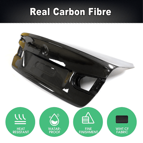 For BMW 3 Series F80 M3 & F30 Real Carbon Fiber Rear Trunk Boot Lid Cover Trim - Picture 7 of 11