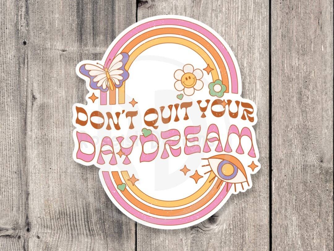 Sticker - Motivational Dream Quote With Flowers