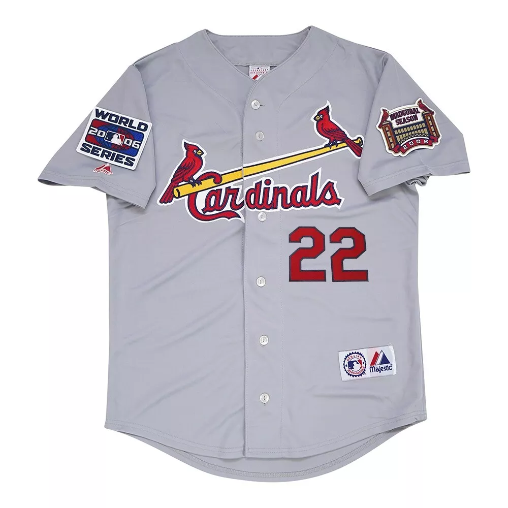 David Eckstein St. Louis Cardinals 2006 World Series Road Jersey Men s S 3XL
