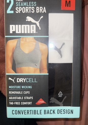 2-Pack Puma Performance Women's Seamless Sports Bra Size M